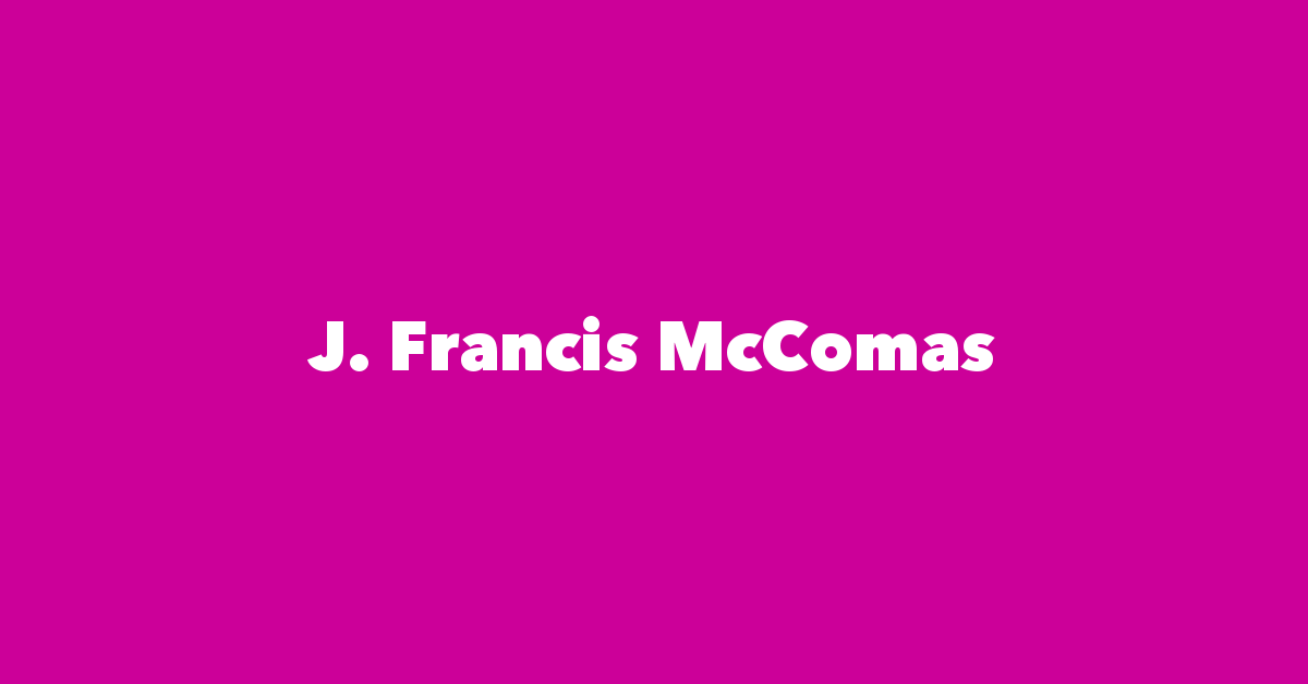 J. Francis McComas